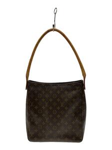 LOUIS VUITTON◆ルーピングGM_モノグラム・キャンバス_BRW/PVC/ブラウン