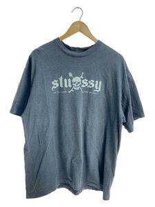 STUSSY◆推定90s/USA製/OLD STUSSY/Tシャツ/XL/コットン/GRY