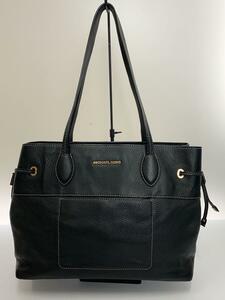 MICHAEL KORS◆トートバッグ/レザー/BLK