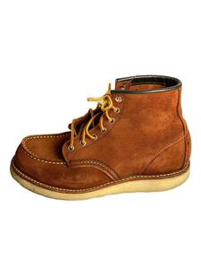 RED WING◆レースアップブーツ・クラシックモックトゥ/US7.5/BRW/スウェード