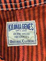 KOJIMA GENES◆WORK WEAR/カバーオール/M/コットン/オレンジ/ストライプ_画像3