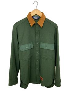 Woolrich◆長袖シャツ/-/ウール/GRN