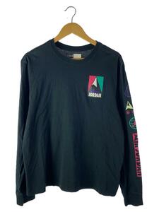 NIKE◆長袖Tシャツ/XXL/コットン/BLK/プリント