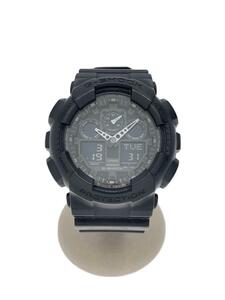 CASIO◆クォーツ腕時計・G-SHOCK/デジアナ/ラバー/BLK/BLK