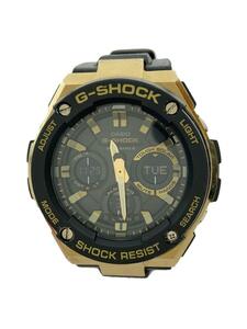 CASIO◆ソーラー腕時計・G-SHOCK/G-STEEL/デジアナ/GLD/GST-W100G-1AJF