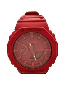 CASIO◆クォーツ腕時計・G-SHOCK/デジアナ/RED/RED/GA-2100-4AJF
