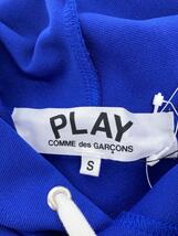 PLAY COMME des GARCONS◆パーカー/S/ポリエステル/BLU/無地/AZ-T174-051-2-2_画像3