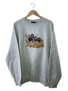 X-LARGE◆スウェット/XL/コットン/GRY/101221012025/DEATHSCYTHE CREWNECK SWEAT