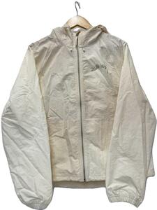 STUSSY◆Wave Dye Beach Shell Jacketナイロンジャケット/S/ナイロン/WHT/無地