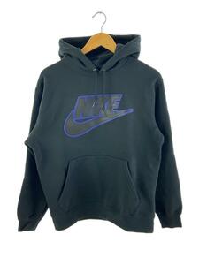 NIKE◆19AW/Leather Applique Hooded Sweaパーカー/S/コットン/BLK/CK6225-010