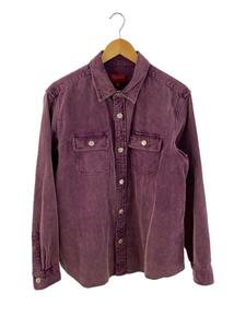 Supreme◆21SS/Washed Corduroy Shirt/M/コットン/パープル/無地