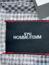 SYU.HOMME/FEMM◆長袖シャツ/2/コットン/GRY/H19SS-09_画像3