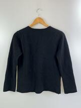 PLAY COMME des GARCONS◆KNIT SWEATER/セーター(薄手)/M/ウール/BLK/無地/AZ-N068_画像2