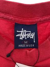 STUSSY◆Tシャツ/M/-/RED/MADE IN USA_画像3