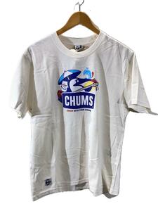 CHUMS◆xORIONビール/Tシャツ/L/コットン/WHT