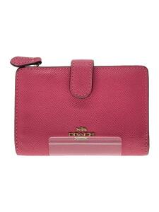 COACH◆2つ折り財布/レザー/PNK/レディース/F11484