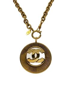 CHANEL◆チェーンネックレス/アクセサリー/GLD/トップ有/ココマーク/ロゴ/レディース