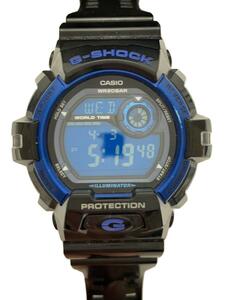 CASIO◆クォーツ腕時計・G-SHOCK/デジタル/ラバー/BLU/BLK/G-8900A-1JF