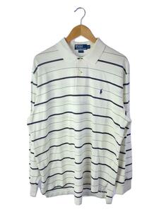 POLO RALPH LAUREN◆長袖シャツ/XL/コットン/WHT/ボーダー