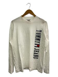 TOMMY JEANS◆長袖Tシャツ/S/コットン/WHT