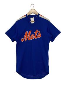 MLB◆Tシャツ/-/ポリエステル/BLU/無地/80s-90s/USA製/メッツ/ユニフォーム/MLB