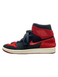 NIKE◆AIR JORDAN 1 RETRO HI FLYKNIT/エアジョーダンレトロハイ/ブラック/25cm/BLK