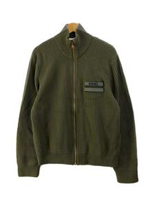 DIESEL◆Y2K/22AW/リブニットドライバーズニット/ジャケット/M/ウール/KHK/A034150AFAW