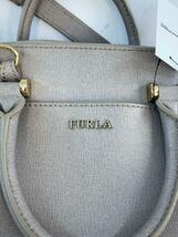 FURLA◆2WAY/マーガレット/ハンドバッグ/ショルダーバッグ/PVC/グレー/823147_画像5