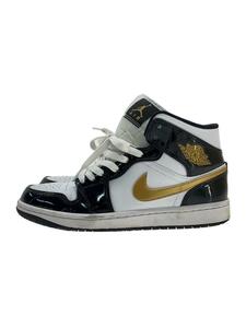 NIKE◆履きジワ/内側毛玉有/AIR JORDAN 1 MID SE/ブラック/852542-007/25cm