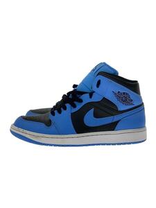 NIKE◆AIR JORDAN 1 MID_エア ジョーダン 1 ミッド/27cm/BLU/PVC