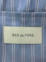 BED J.W. FORD◆Stripe Boat Neck Shirts/長袖シャツ/1/コットン/BLU/ストライプ//_画像3