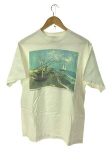 Hanes◆90s/ゴッホ/Fishing boats on tVincent van Gogh/Tシャツ/L/コットン/WHT//