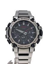 CASIO◆ソーラー腕時計_G-SHOCK/アナログ/ステンレス/黒/ブラック/SS_画像1