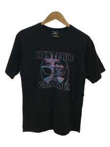 HYSTERIC GLAMOUR◆Tシャツ/S/コットン/BLK/02211ct06/STILL CRAZY 刺繍//