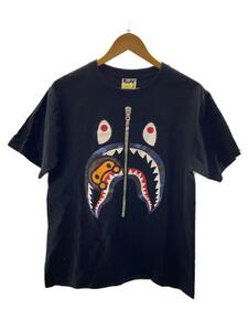 A BATHING APE◆COLOR CAMO MILO SHARK TEE/Tシャツ/M/ブラック/002TEJ301005M