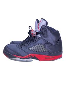 NIKE◆AIR JORDAN 5 RETRO/エアジョーダンレトロ/ブラック/136027-006/27cm/BLK