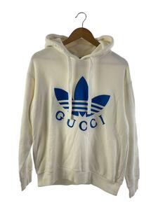 GUCCI◆パーカー/XS/コットン/WHT/702607 XJEDA/×adidas/トレフォイルロゴ