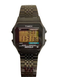 TIMEX◆クォーツ腕時計/デジタル/ステンレス/BLK/GRY/WDS-TIMEX-02