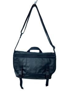 PORTER◆ALOOF MESSENGER BAG/ショルダーバッグ/レザー/BLK/023-03759