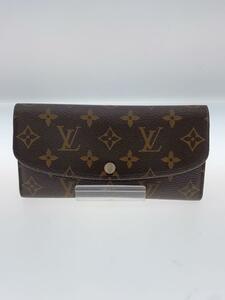 LOUIS VUITTON◆ポルト・フォイユ・エミリー_モノグラム・キャンバス_BRW_ルージュ/PVC/BRW/モノグラム/レディース