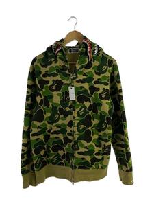 A BATHING APE◆ジップパーカー/L/コットン/KHK/カモフラ/001ZPI801011M