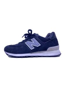 NEW BALANCE◆574/ローカットスニーカー/24.5cm/NVY/スウェード/U574BG