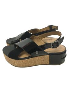 UGG australia* sandals /22.5cm/BLK/ enamel /1102669//