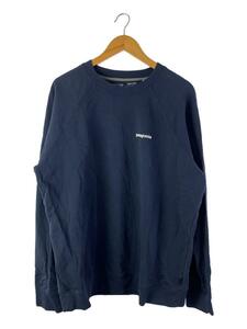 patagonia◆P-6 LOGO ORGANIC CREW SWEAT SHIRT/L/コットン/NVY/39603FA21