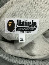 A BATHING APE◆ストレートパンツ/XL/コットン/GRY/無地/001PTJ301007M_画像4