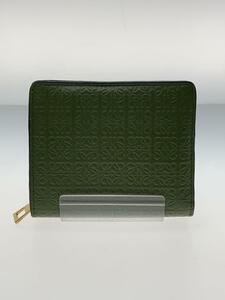 LOEWE◆リピートコンパクトジップウォレット/2つ折り財布/-/GRN///