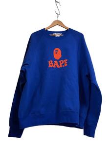 A BATHING APE◆スウェット/XL/コットン/BLU/無地/001SWI801001M//