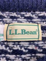 L.L.Bean◆カーディガン(厚手)/L/ウール/NVY/80s/バーズアイ柄/ノルウェー製//_画像3