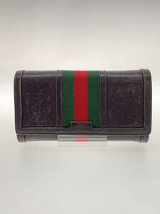 GUCCI◆長財布/レザー/BRW/メンズ/409440//