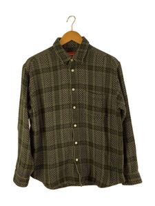 Supreme◆長袖シャツ/S/コットン/GRY/Basket Weave Plaid Shirt//